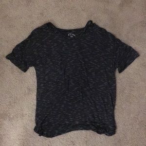 Fade Striped Black & White Top